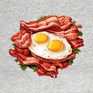 Sizzling Sunrise: Classic Bacon and Eggs T-Shirt